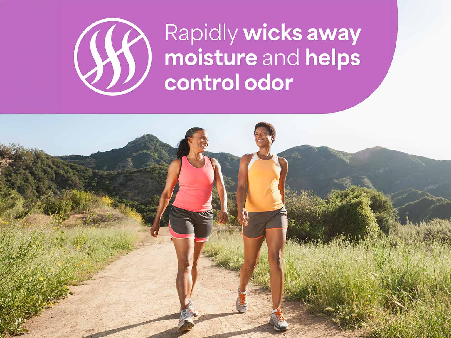 Depend® Fresh Essentials Incontinence Underwear for Women wicks away moisture and helps control odor