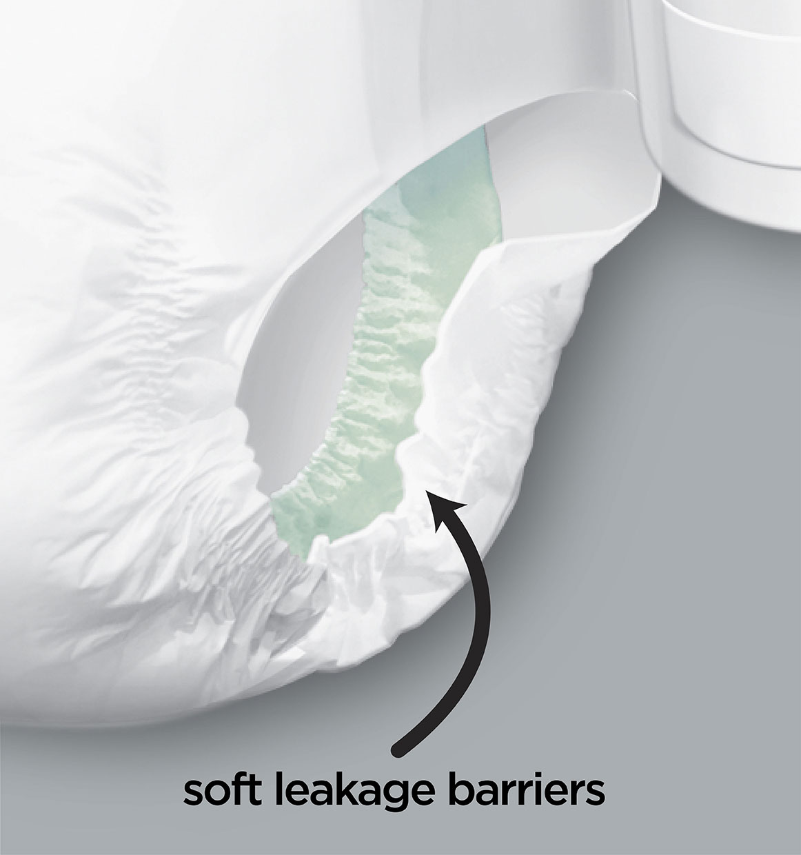 Depend® Incontinence Protection with Tabs Feature: Soft leakage barriers help guard against side leaks for extra protection